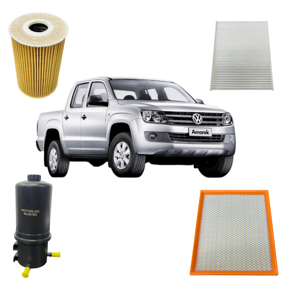 45 Kit 4 Filtros Volkswagen Amarok 2.0 2010 A 2015 - Image 1